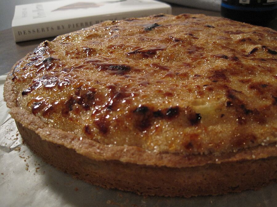 Tarte Poire Chocolat La Creme Chiboust Caramelise Recette Ptitc