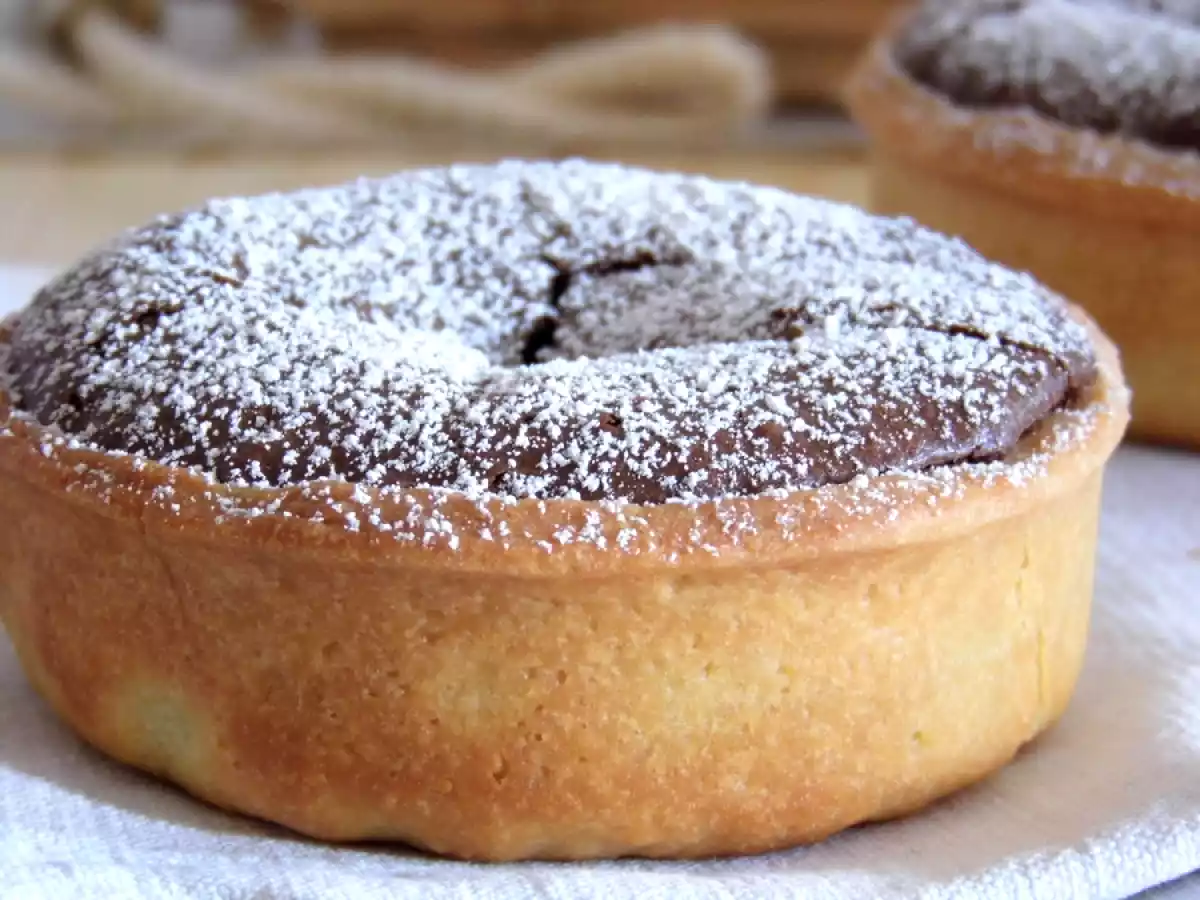 Tartelette fondant au chocolat sur lit de pâte de spéculoos - photo 3