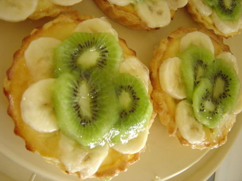 Tartelettes banane, et kiwi a la créme d'amande - photo 2