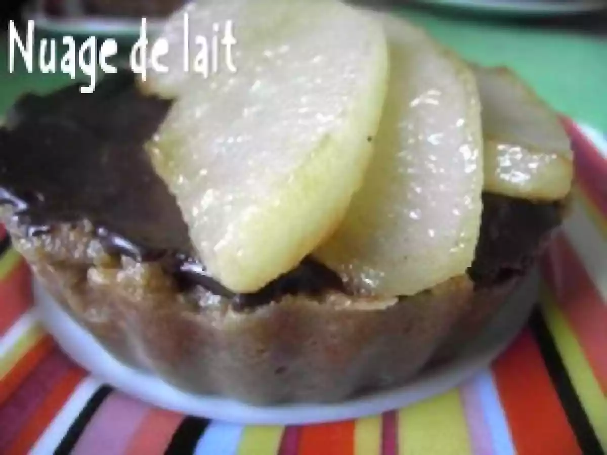 Tartelettes Poires Chocolat, Fond de Tarte aux Spéculoos Sans Cuisson - photo 2