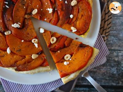 Tatin de potimarron au fromage de chèvre et au miel