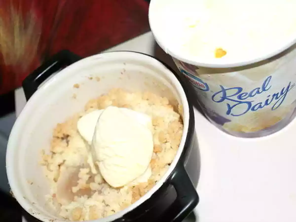 Un classique:crumble au pomme d'automne en portion individuelle