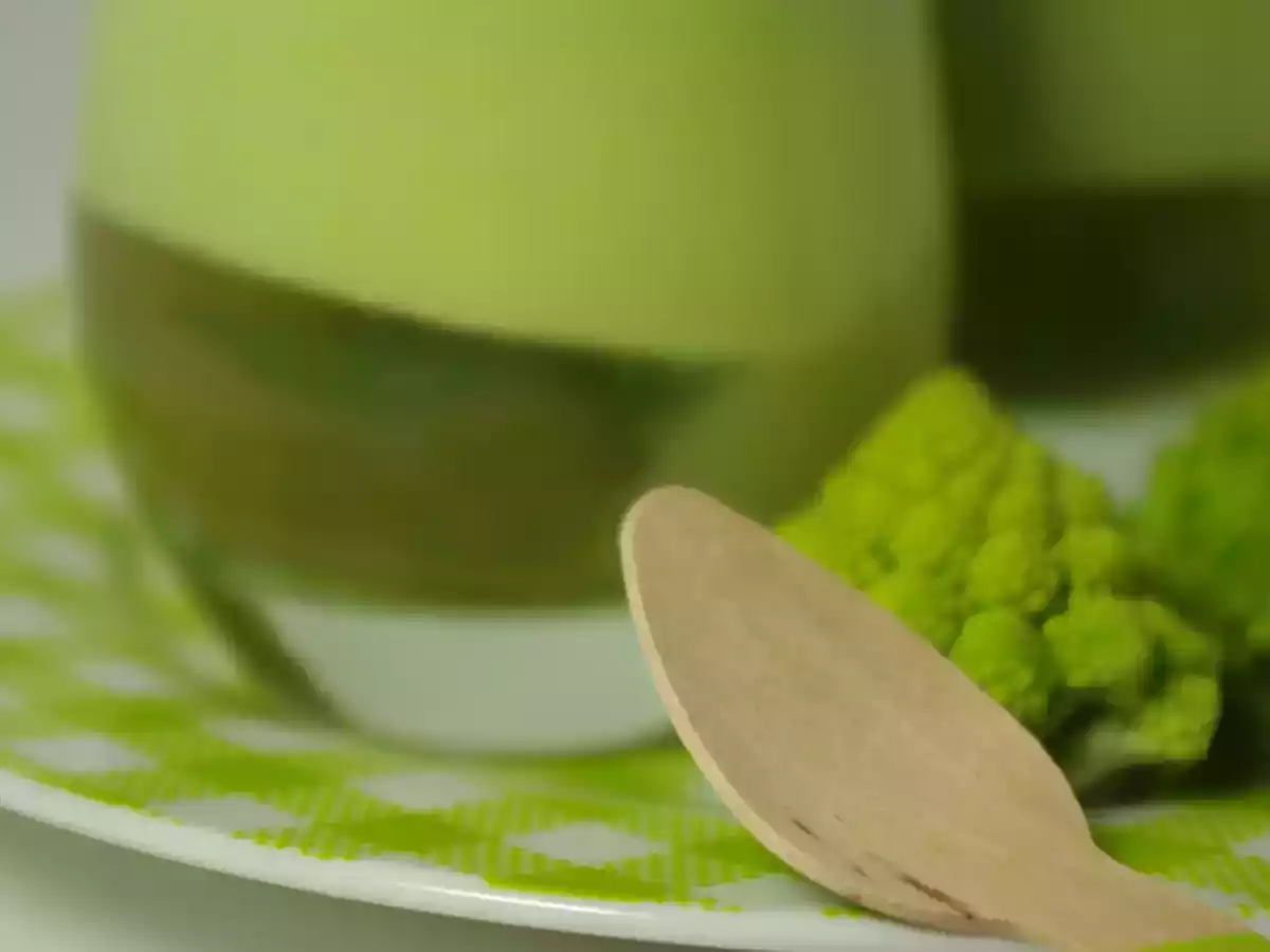 Velouté courgettes, chou romanesco, gelée de salade et chantilly au tabasco - photo 4