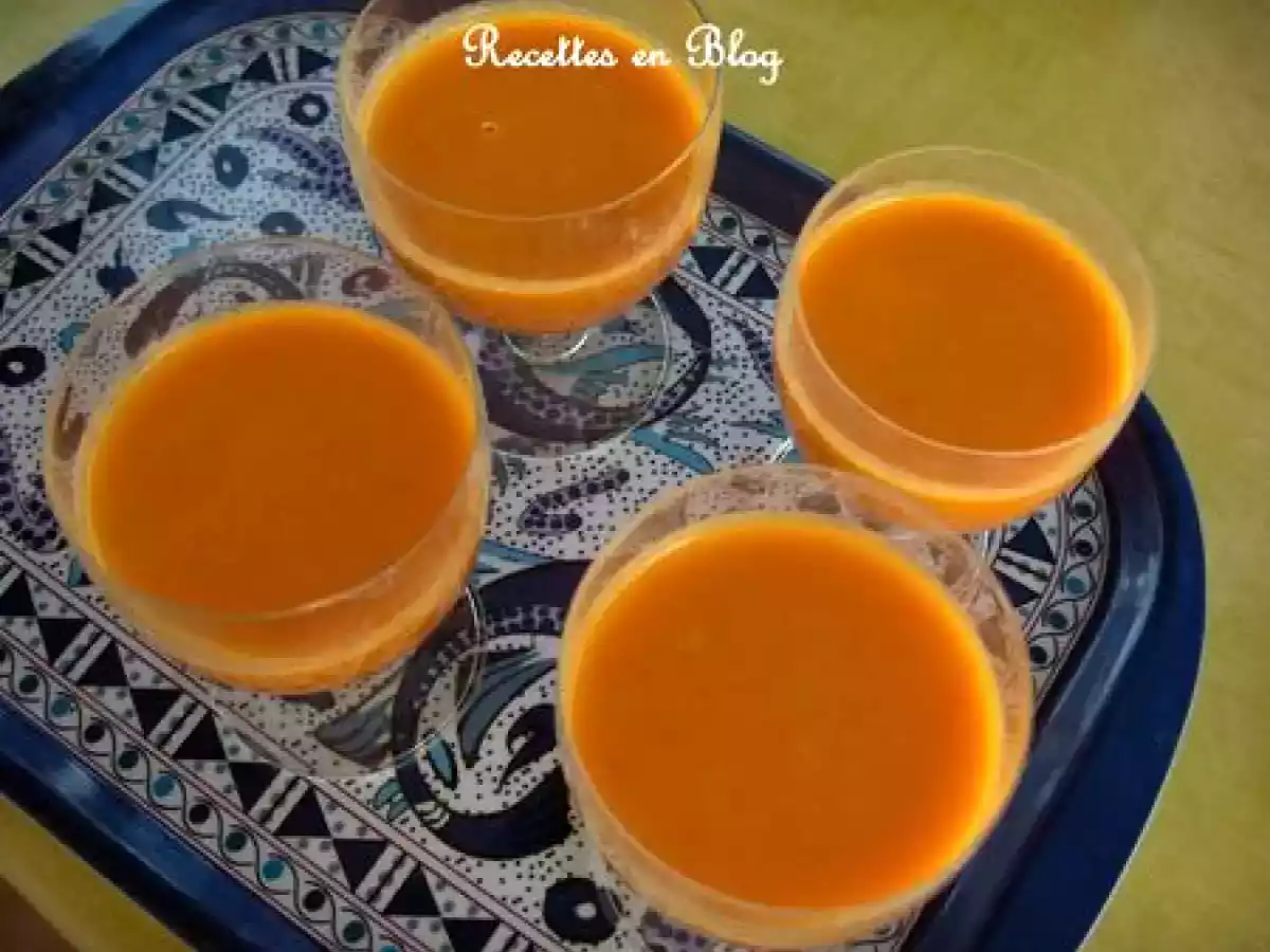 VELOUTE DE CAROTTES COCO EN VERRINE