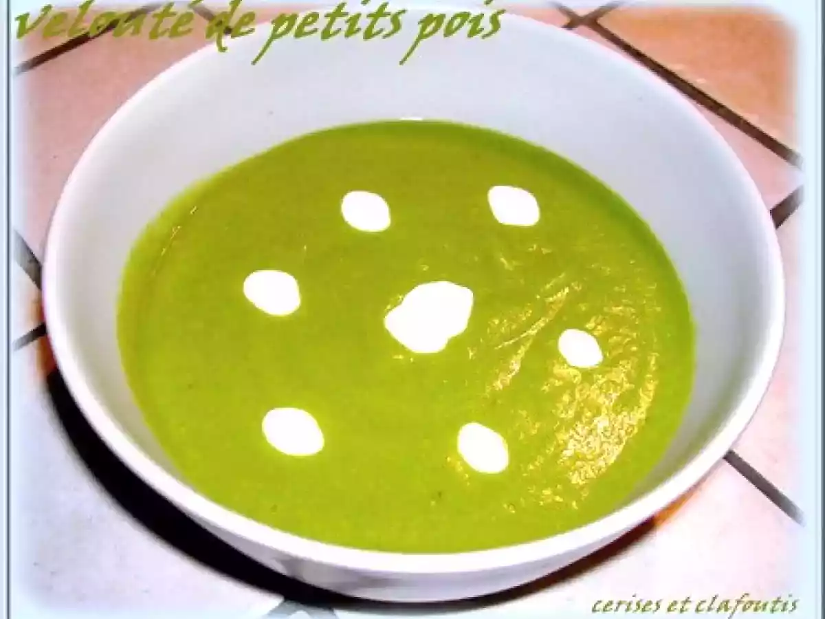 velouté de petits pois à la crème de soja - photo 2
