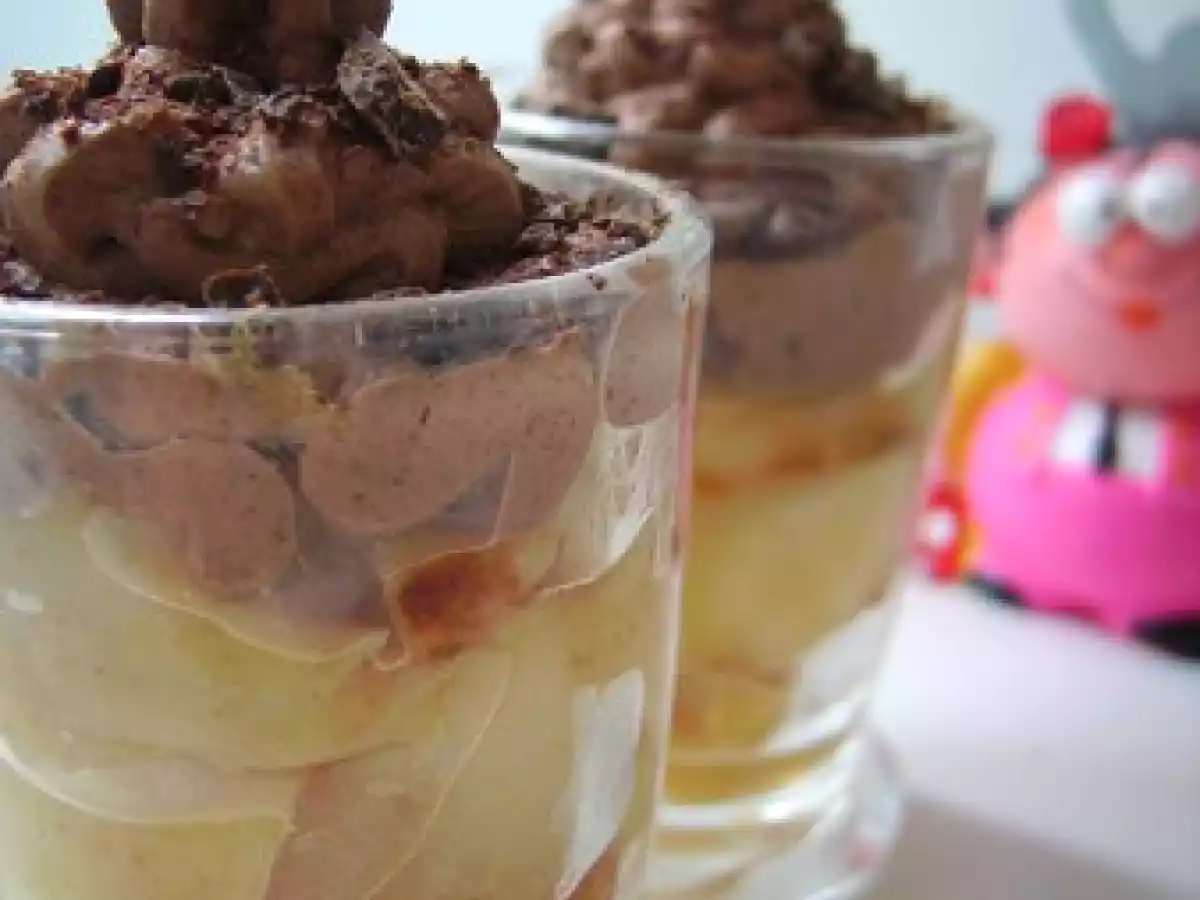 VERRINE DE POIRES AU GINGEMBRE ET SA MOUSSE DE RICOTTA AU CHOCOLAT - photo 2