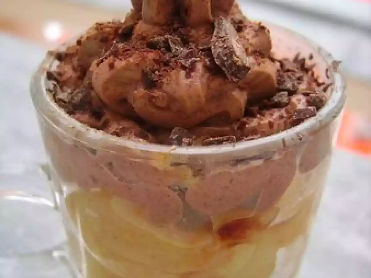 VERRINE DE POIRES AU GINGEMBRE ET SA MOUSSE DE RICOTTA AU CHOCOLAT - photo 3