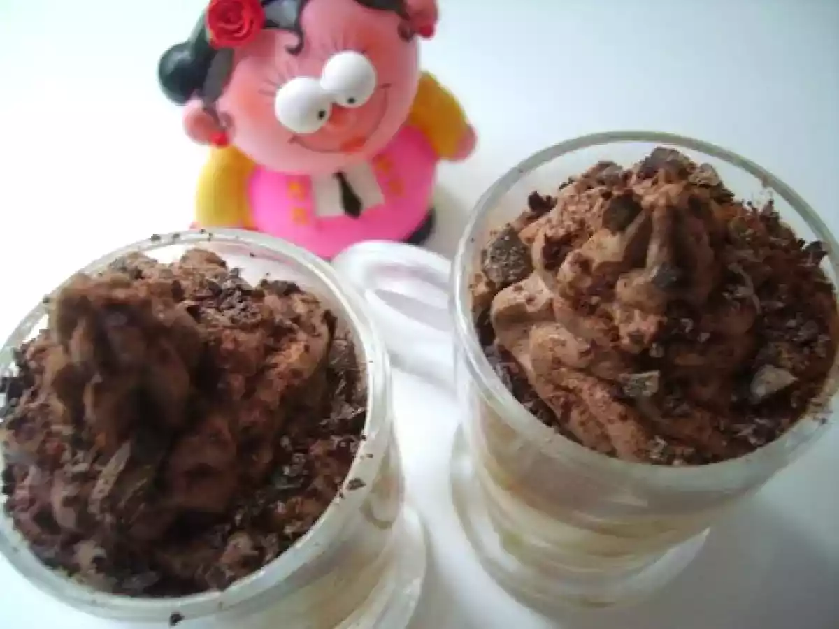 VERRINE DE POIRES AU GINGEMBRE ET SA MOUSSE DE RICOTTA AU CHOCOLAT - photo 4