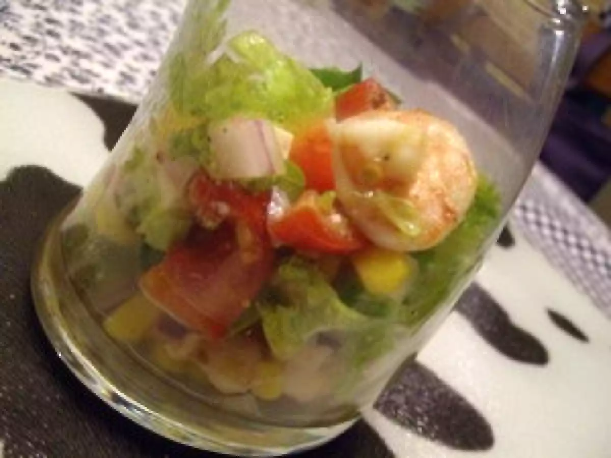 Verrine de Salade Folle à la Crevette et Maïs - photo 3
