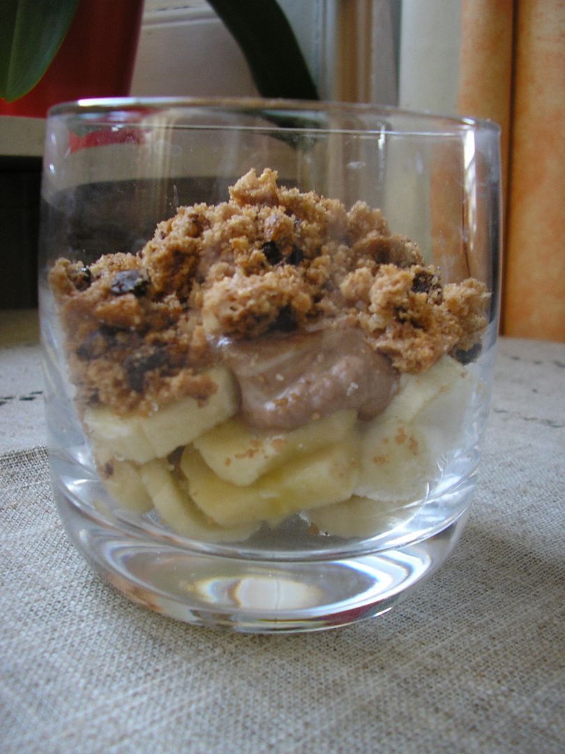 Verrines Banane/kinder® Façon Crumble - Recette Ptitchef