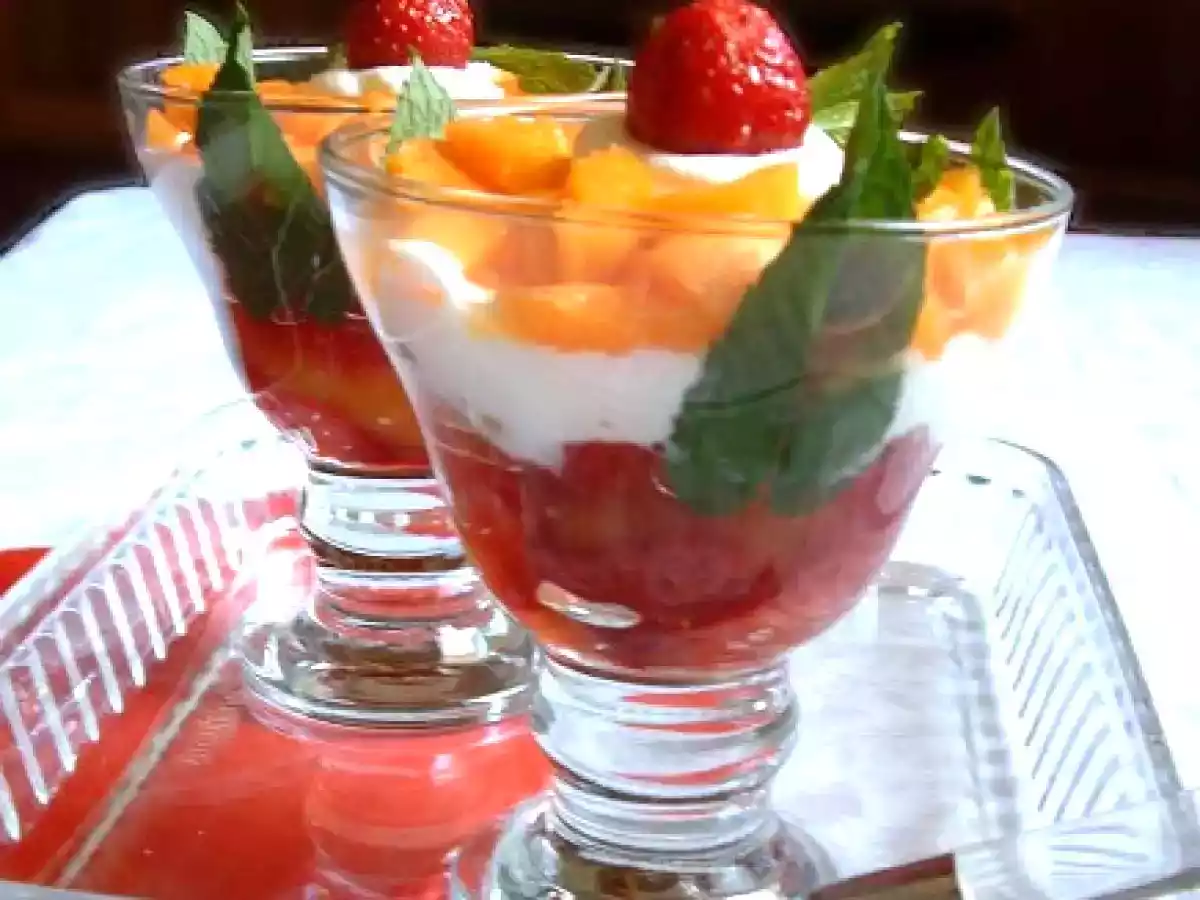 Verrines fraise abricot ou à la recherche de la fraicheur !!