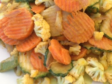 Curry rouge de crevettes et légumes - Recette facile ;) ©