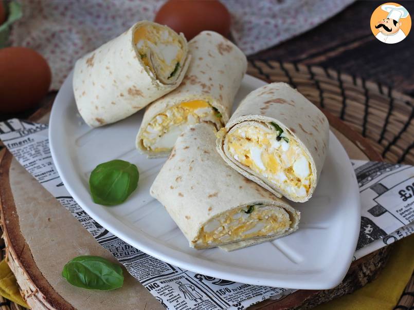 Wrap moelleux et super protéiné aux œufs et à la feta